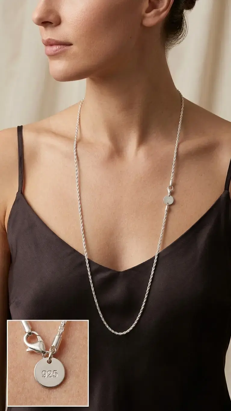 Collar de plata 925 elegante - 2