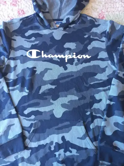Polerón Champion camuflado azul con capucha - miniatura 1