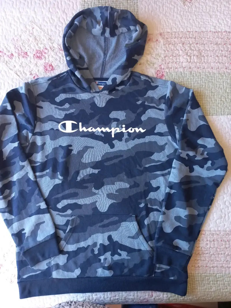 Polerón Champion camuflado azul con capucha - 3