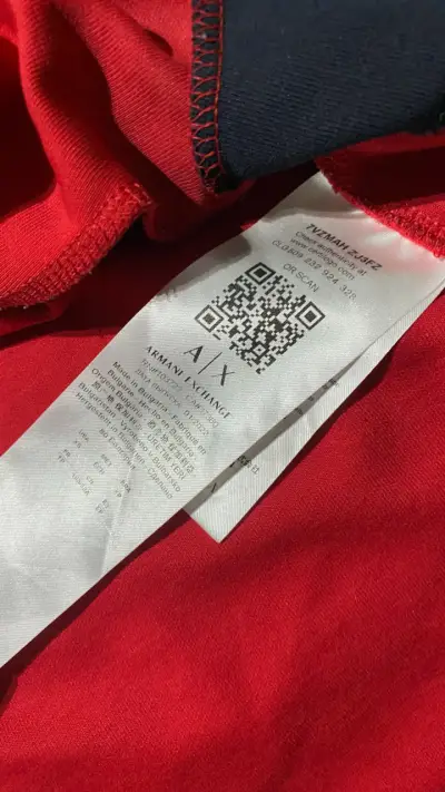 Chaqueta Armani Exchange roja con cierre - miniatura 2
