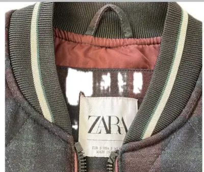 Chaqueta bomber acolchada negra burdeo para hombre - miniatura 4