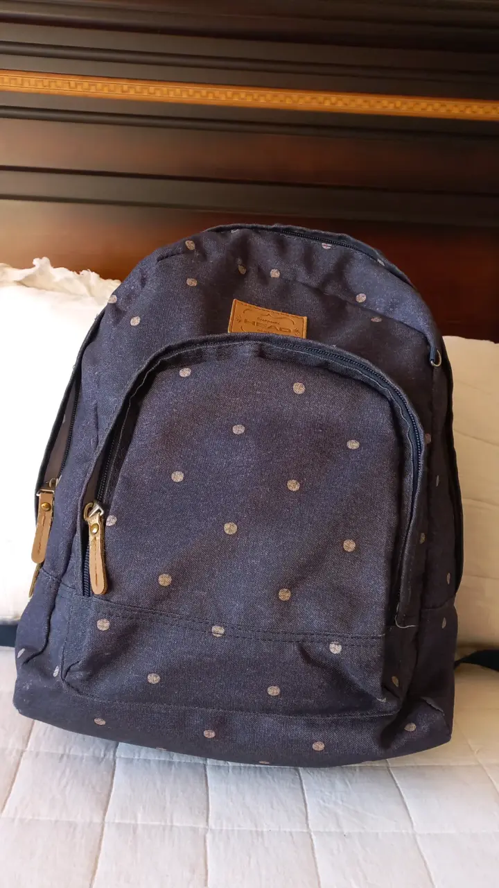 Mochila azul con diseño de puntos Head - 1