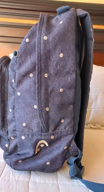 Mochila azul con diseño de puntos Head - miniatura 4