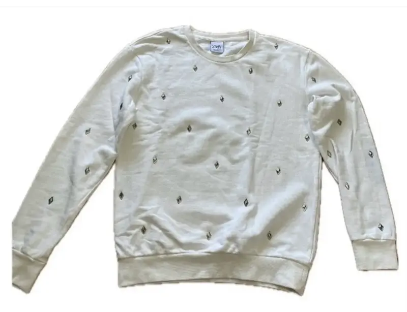 Polerón blanco con diseño Zara - 1