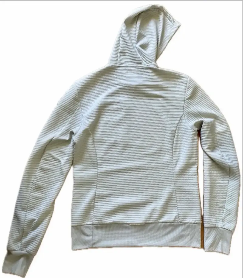 Polerón con capucha Adidas blanco a rayas - 2