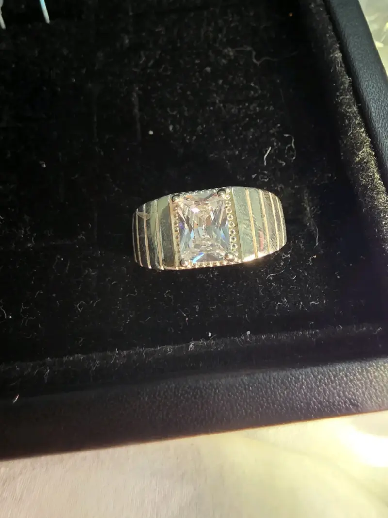 Anillo de plata con piedra rectangular - 2
