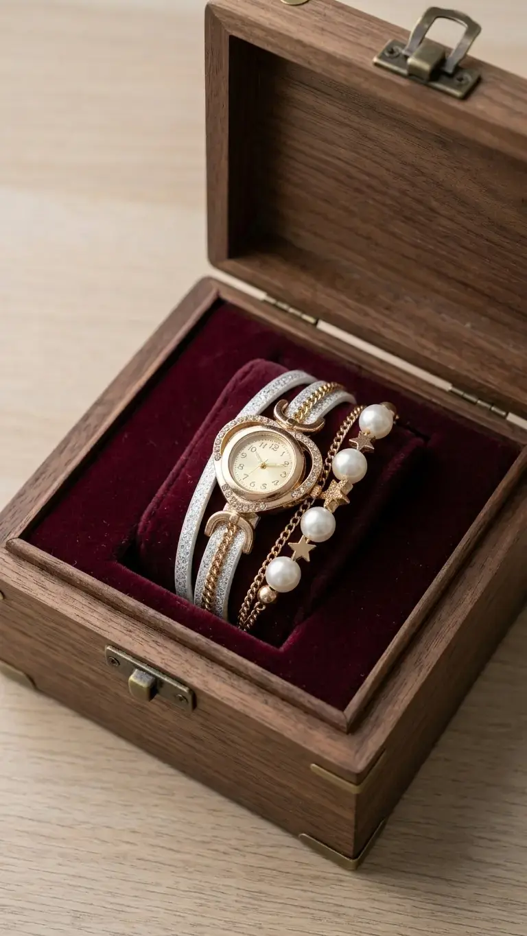 Pulsera Envolvente "Love" con Cristales y Cierre T - 1