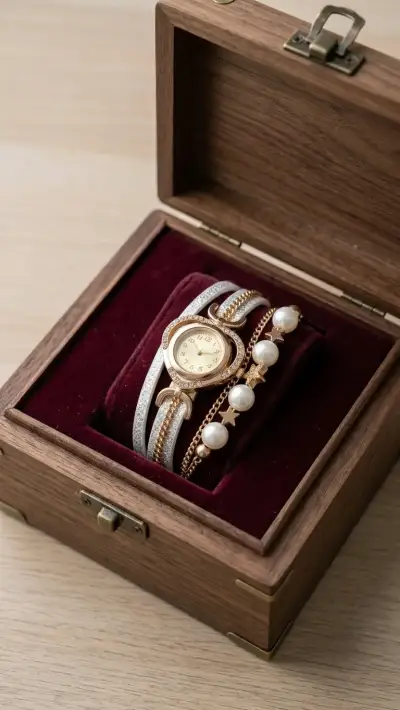 Pulsera Envolvente "Love" con Cristales y Cierre T - miniatura 1