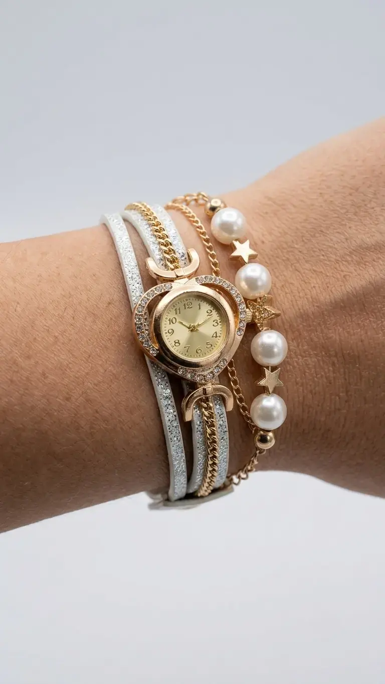 Pulsera Envolvente "Love" con Cristales y Cierre T - 2