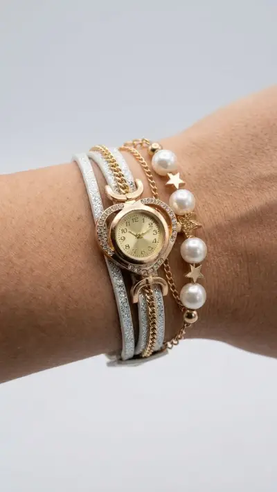 Pulsera Envolvente "Love" con Cristales y Cierre T - miniatura 2