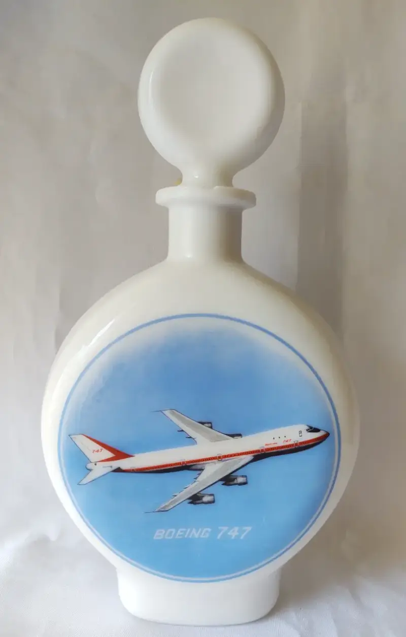 Botella decorativa Boeing 747 vintage - 5