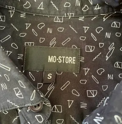 Camisa azul estampada de hombre - miniatura 3