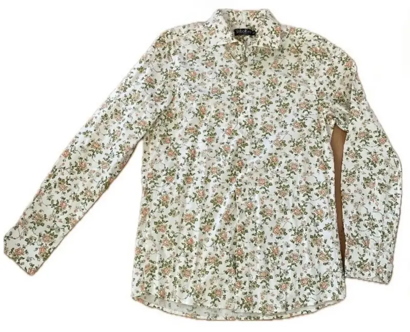 Camisa floral de manga larga para mujer - 1