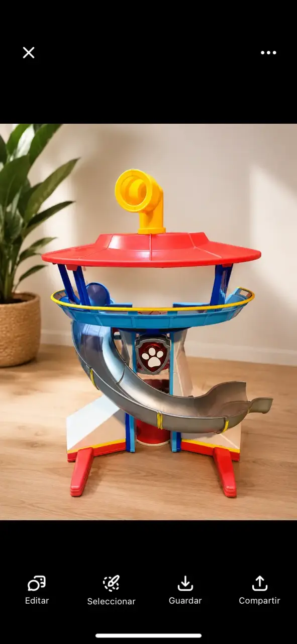 Torre de control de juguete con tobogán