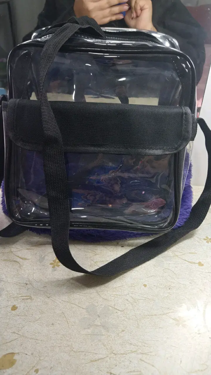 Bolso transparente con correa ajustable