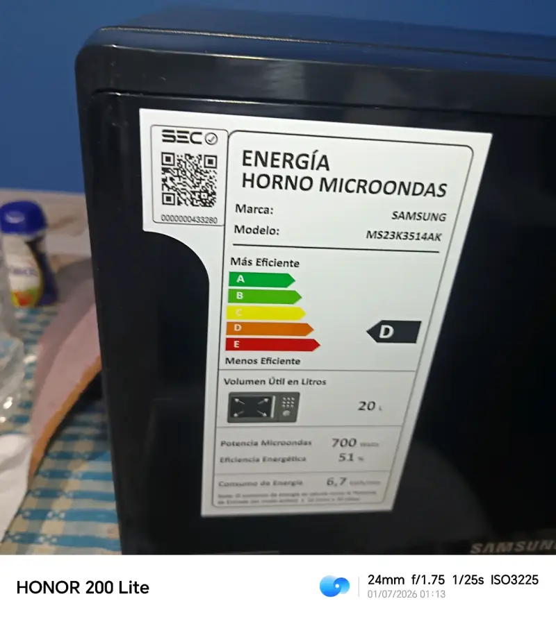 Microondas Samsung MS23K3515AK negro eficiente - 2