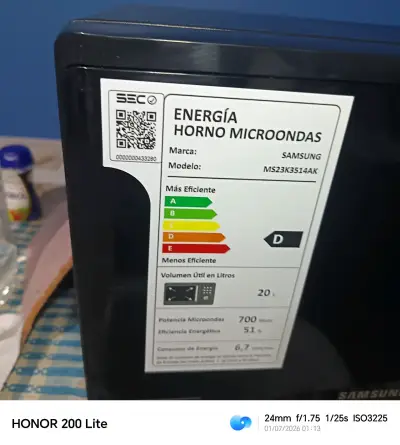 Microondas Samsung MS23K3515AK negro eficiente - miniatura 2