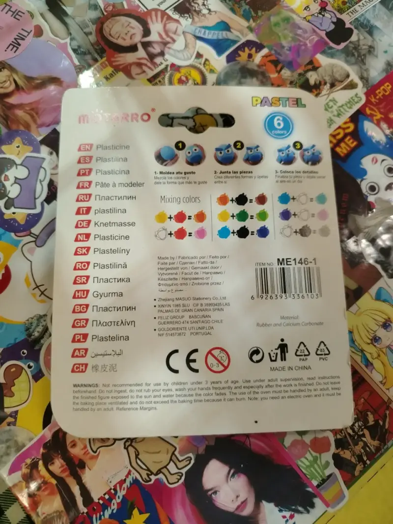 Set de plastilina pastel Mötarro 6 colores - 2