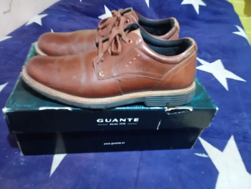 Zapatos de cuero marrón Guante para hombre - 1