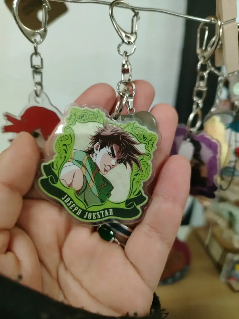 Llavero anime Joseph Joestar con corazón - 2