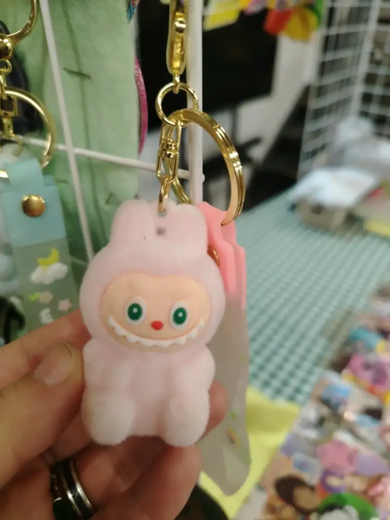 Llavero peluche Labubu rosa - 1