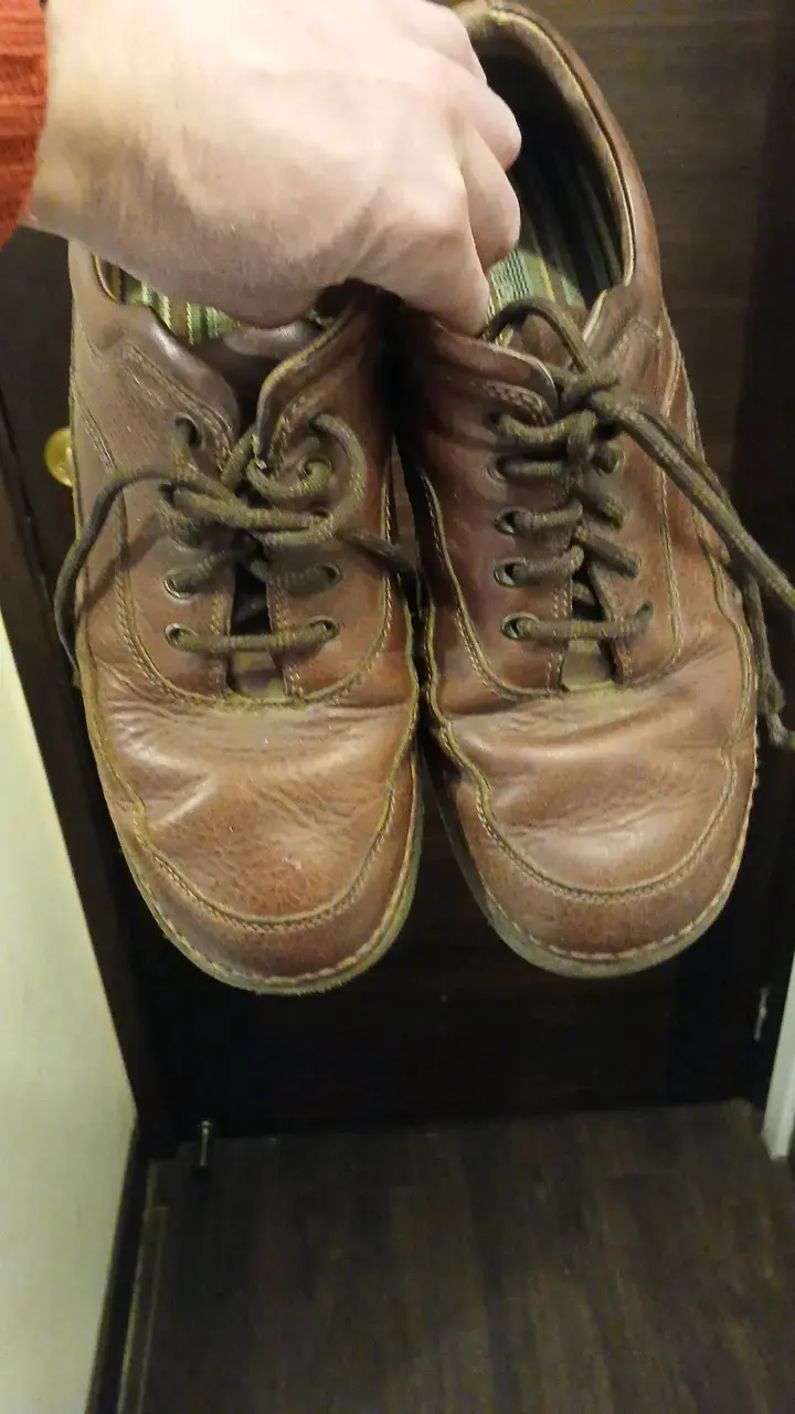 Zapatos de cuero marrón para hombre - 3