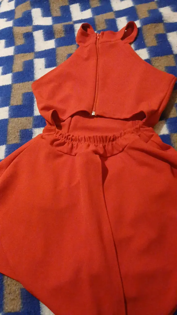 Vestido corto rojo elegante - 2