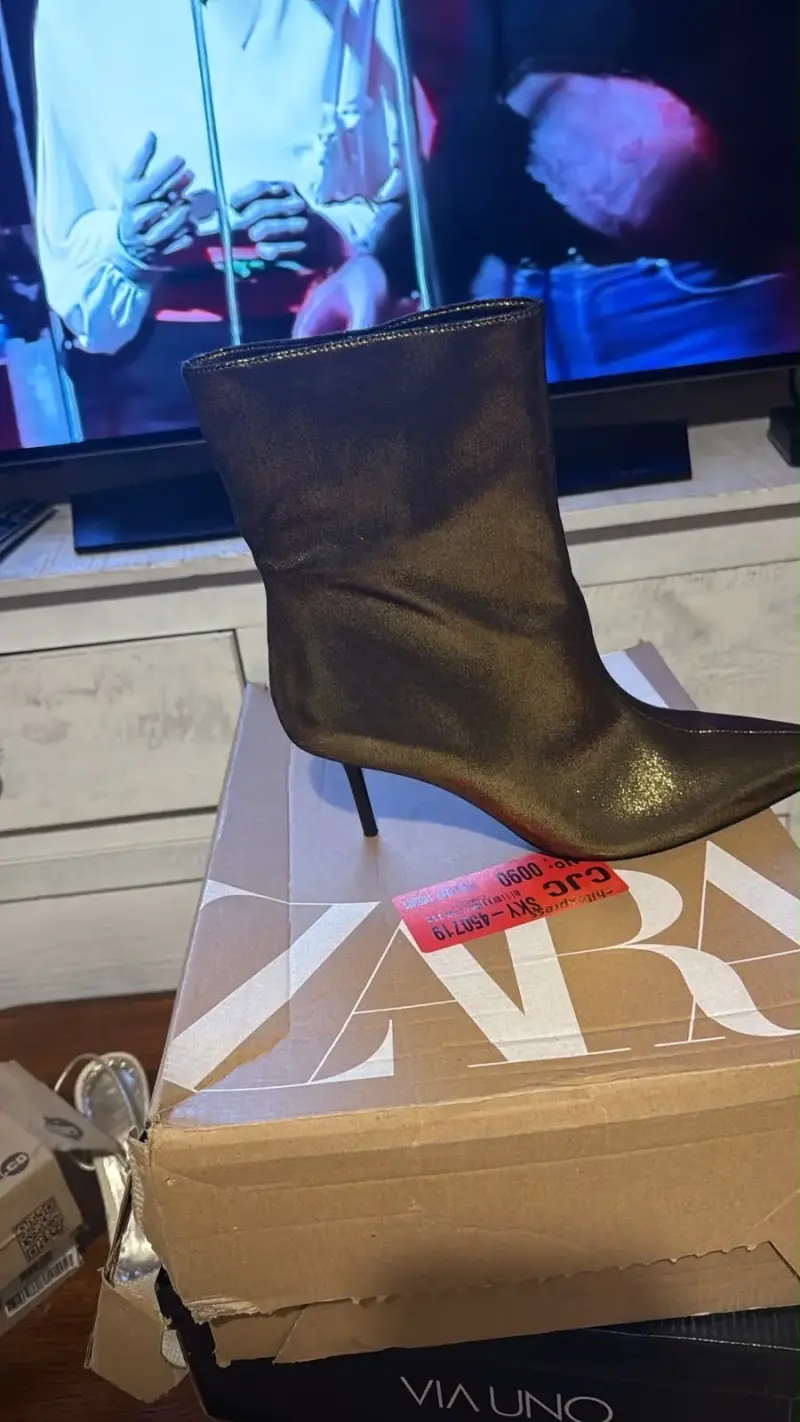 Botines de tacón Zara color negro