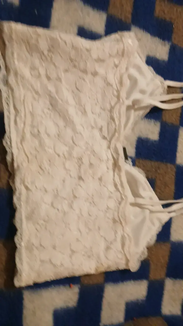 Top de encaje blanco para mujer - 2