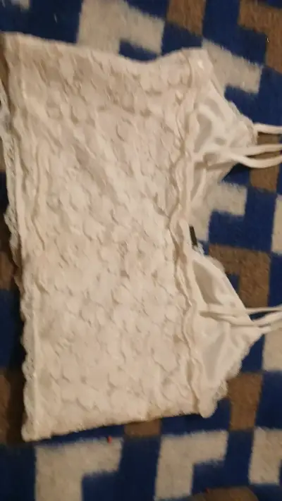Top de encaje blanco para mujer - miniatura 2