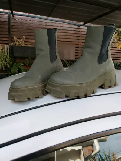 Botines de goma impermeables verde oliva - miniatura 3