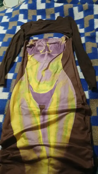 Vestido largo estampado artístico - miniatura 1