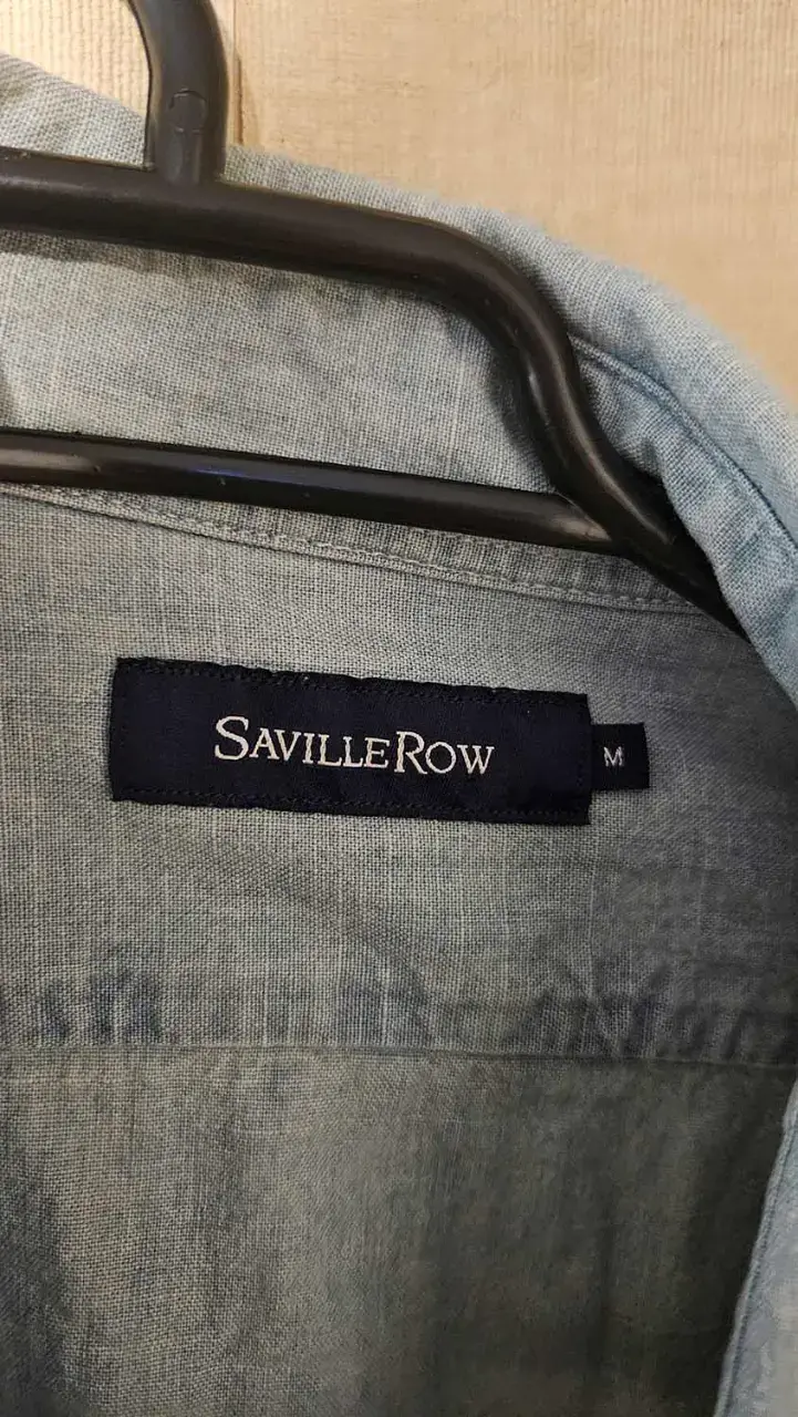 Camisa de mezclilla azul claro para hombre - 2