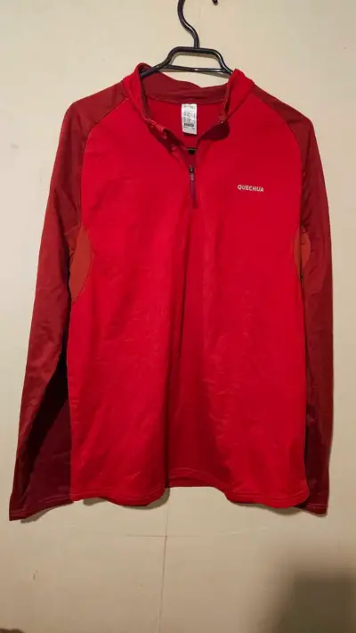Polerón deportivo rojo Quechua para hombre - miniatura 1