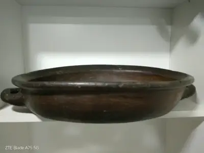 Asadera / fuente de greda tradicional chilena - miniatura 2