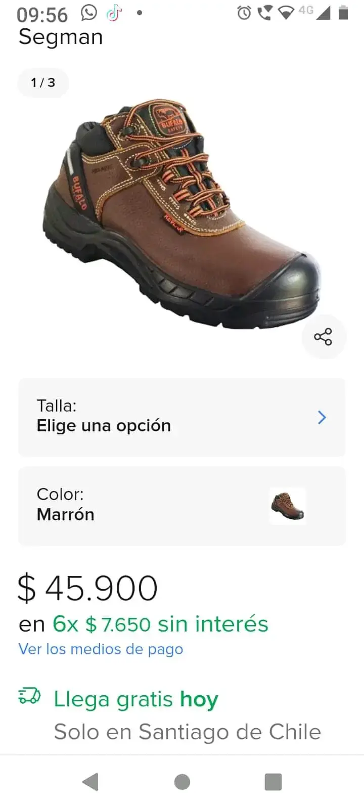 Botas de seguridad Buffalo marrón - 1
