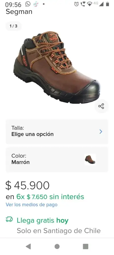Botas de seguridad Buffalo marrón - miniatura 1