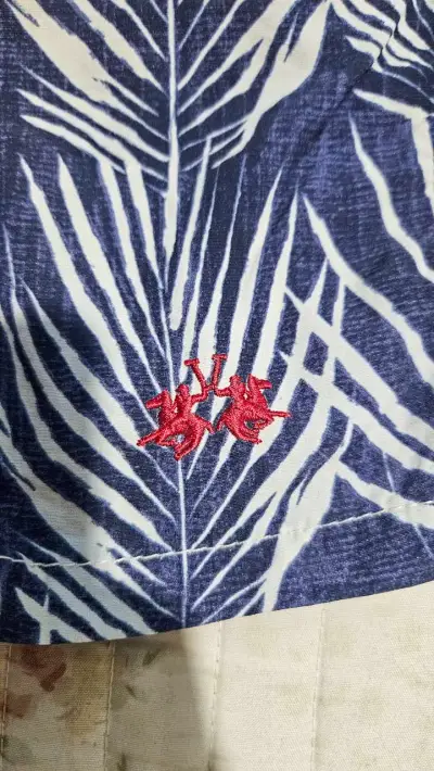 Shorts de baño estampado tropical azul - miniatura 3