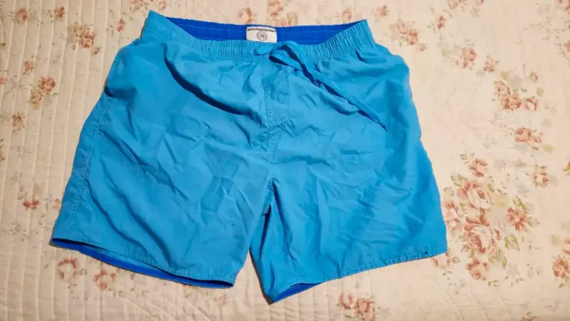 Shorts de baño azul para hombre - 1