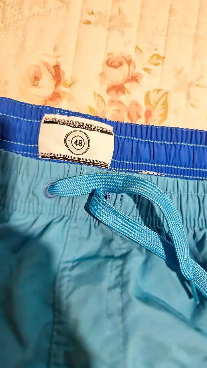 Shorts de baño azul para hombre - 2