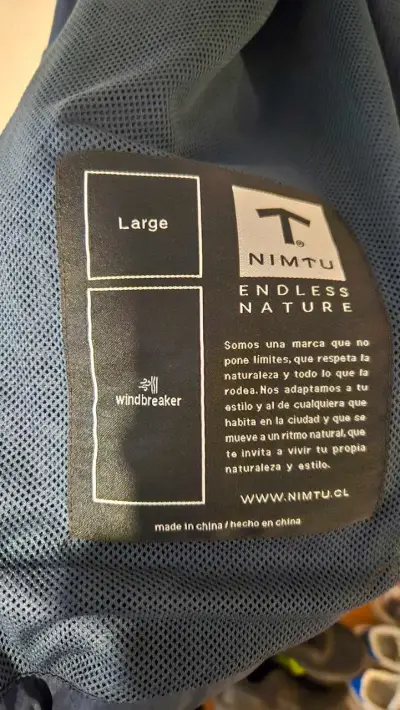 Cortaviento azul NIMTU para hombre - miniatura 4