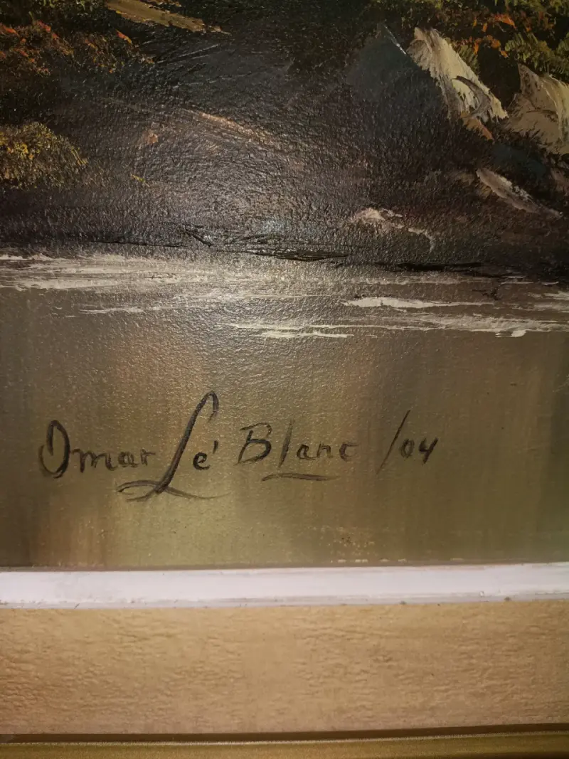 Cuadro Pintura Al Óleo Omar Le Blanc Año 2004 - 4