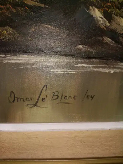 Cuadro Pintura Al Óleo Omar Le Blanc Año 2004 - miniatura 4