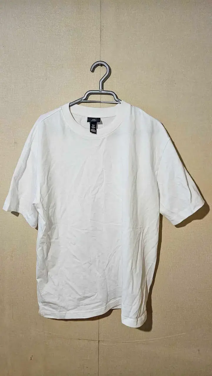 Polera blanca básica de algodón - 1