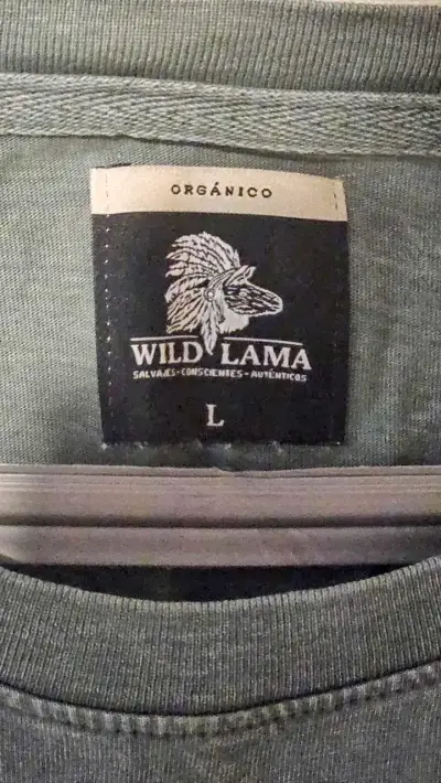 Polera verde Wild Lama unisex - miniatura 2