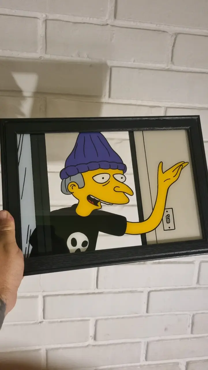 Cuadro de sr burns (vidrio pintado) 20x30cm - 1