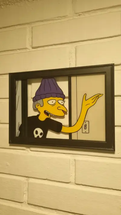 Cuadro de sr burns (vidrio pintado) 20x30cm - miniatura 2