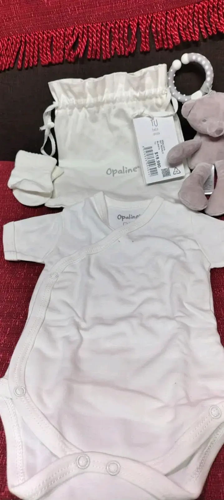 Set de ropa de bebé Opaline blanco - 1