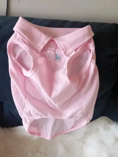 Polera polo rosa para perritos - miniatura 2