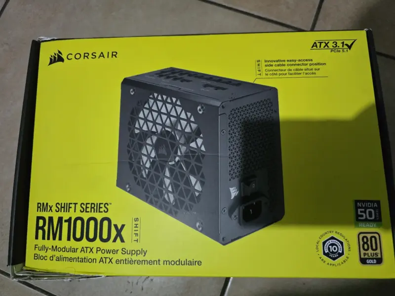 Fuente de poder Corsair RM1000xShift modular